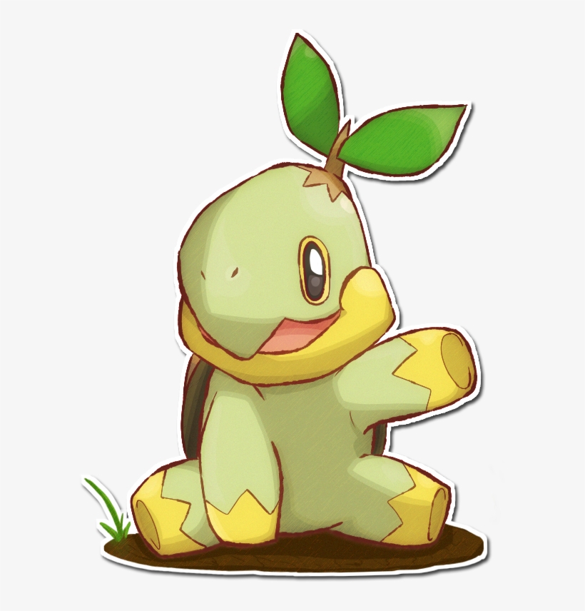 Pokémon Village - Turtwig Cute, transparent png #9053189
