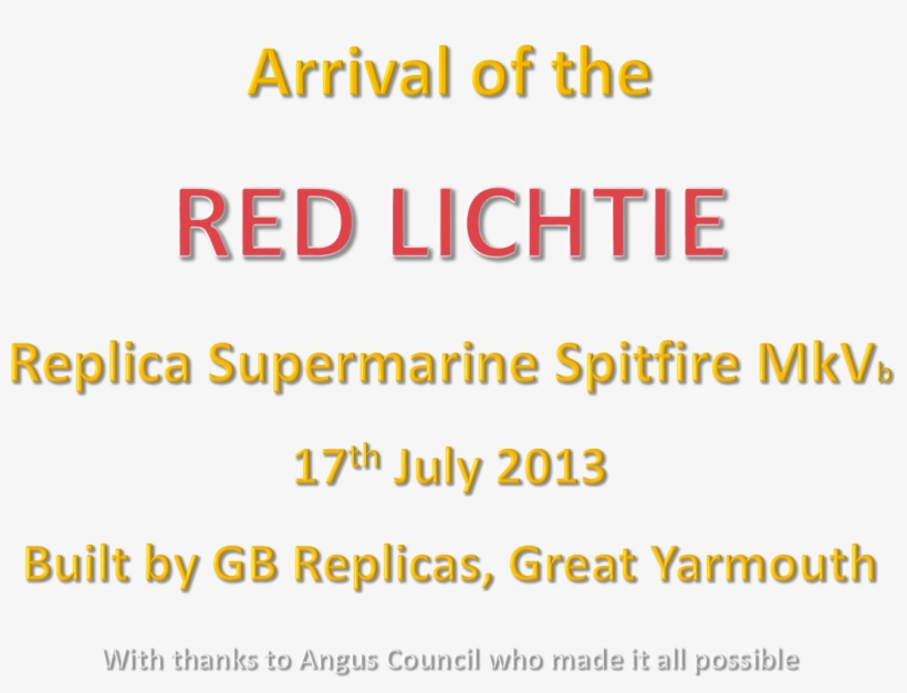 Arrival Of The Red Lichtiereplica Supermarine Spitfire - Carmine, transparent png #9053504