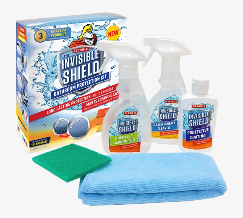 Clean-x Invisible Shield Bathroom Protection Kit - Clean X Invisible Shield Bathroom Protection Kit, transparent png #9053815