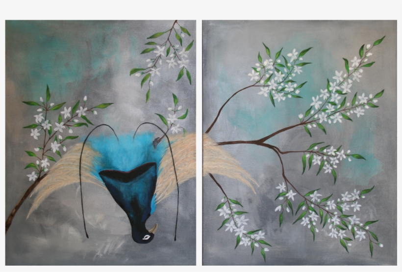 Blue Bird Of Paradise Double Panel Art Museum-grade, transparent png #9054318