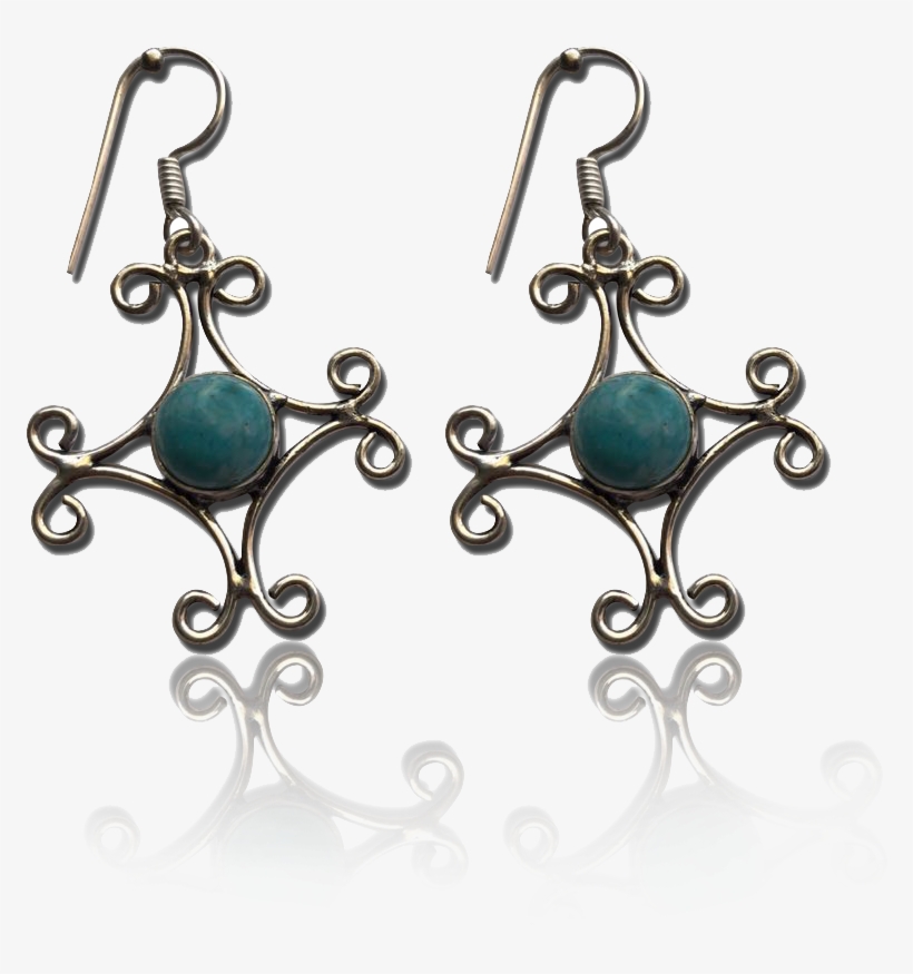 Ethnic Style Gem Stones Earrings - Earrings, transparent png #9054552