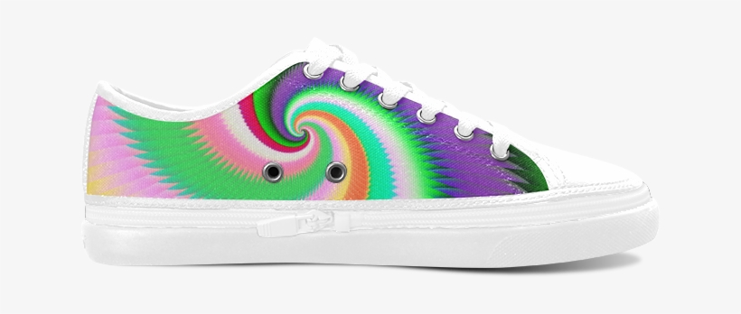 Colorful Spiral Dragon Scales Women's Canvas Zipper - Skate Shoe, transparent png #9056003