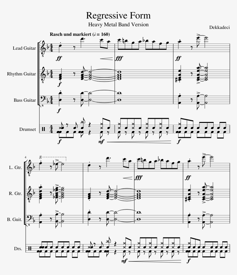 Regressive Form - Sheet Music, transparent png #9056378
