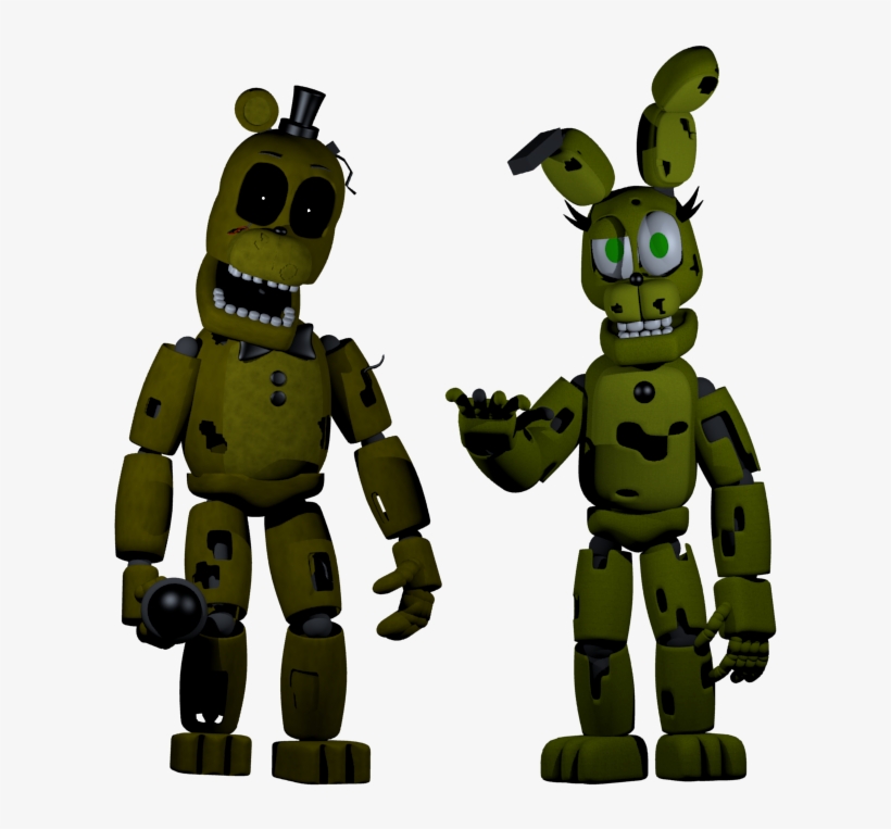 Withered Golden Freddy/fredbear And Withered Spring - Cartoon, transparent png #9057076