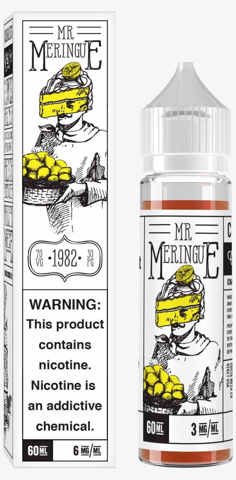 Mr Meringue E-liquid By Charlie's Chalk Dust 50ml Short - Mr Meringue By Mr Meringue E Liquid, transparent png #9057719