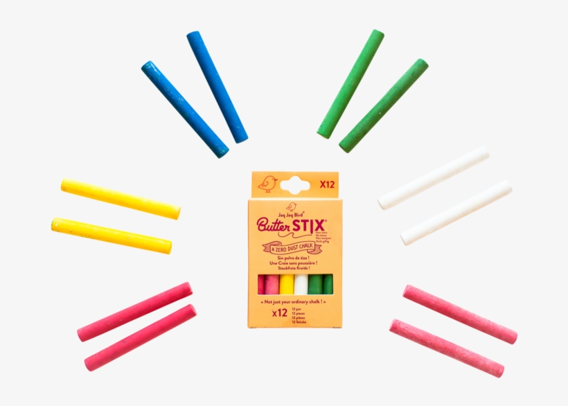 Butterstix® Zero Dust Chalks - Jaq Jaq Bird Butterstix Chalk Multi-colored With Holder, transparent png #9057783