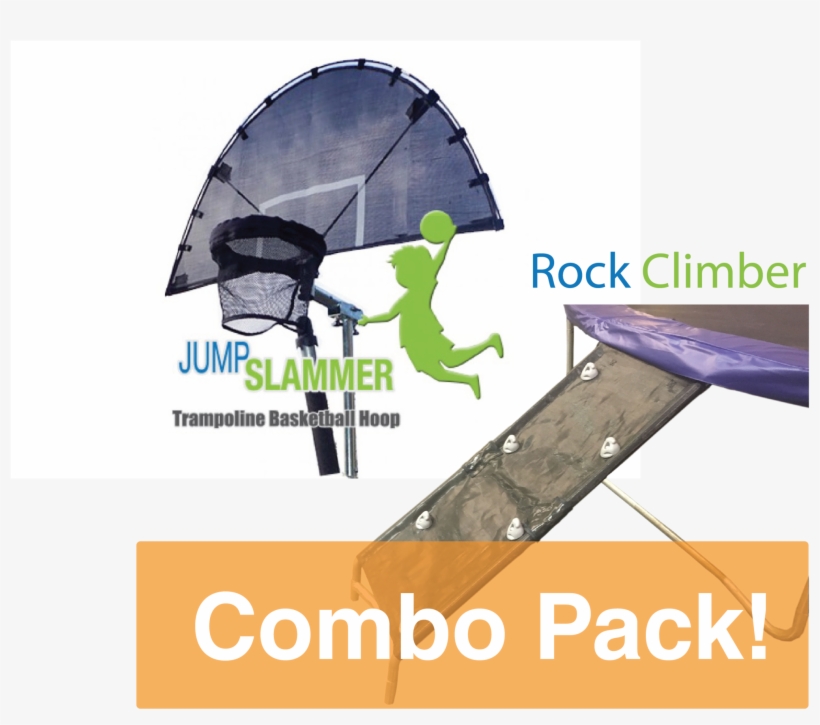 Combo Jump Slammer Trampoline Basketball Hoop & Rock - Graphic Design, transparent png #9057929