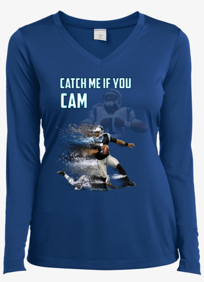 Cam Newton Panthers Custom Designed Fan Ladies Long - Shirt, transparent png #9058701