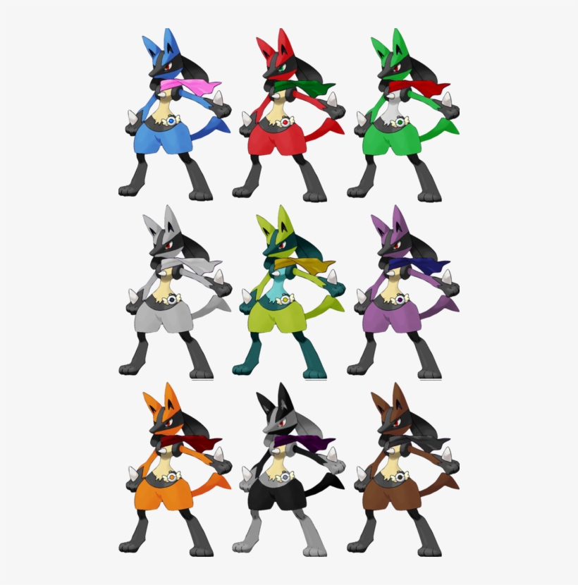 Alternate Costumes - Lucario - Pokemon Lucario, transparent png #9058982