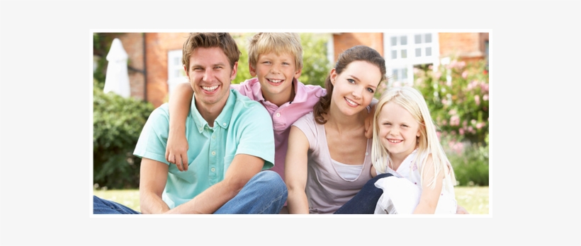 A Happy Family Seating On The Grass - Biggs Insurance Agency, Inc., transparent png #9059049