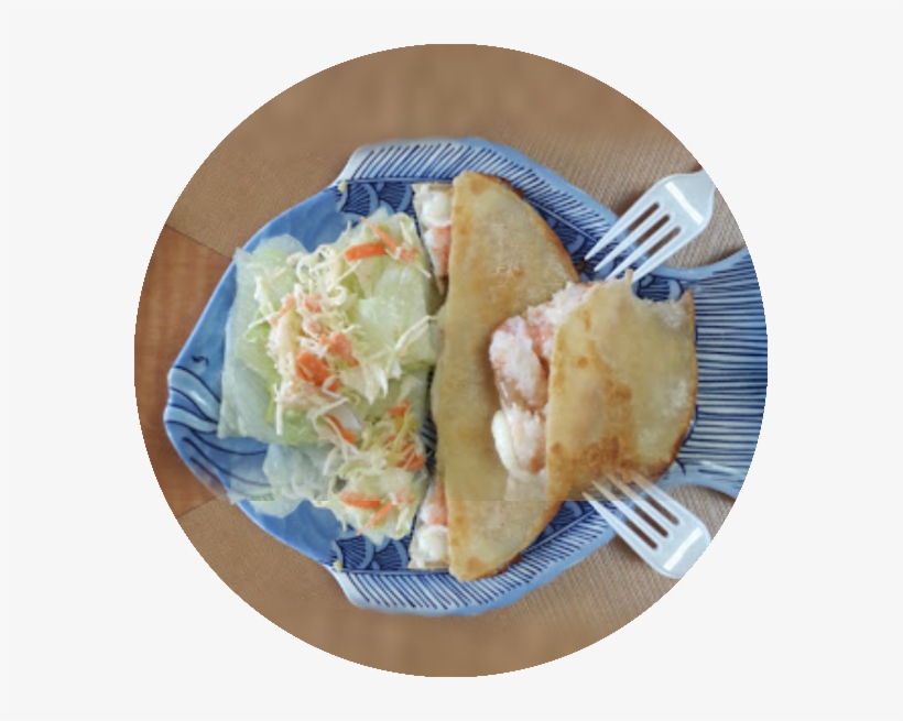 With Shrimp - $0 - 50 - Taco Marinero - Skate, Shrimp, - Dish, transparent png #9060125