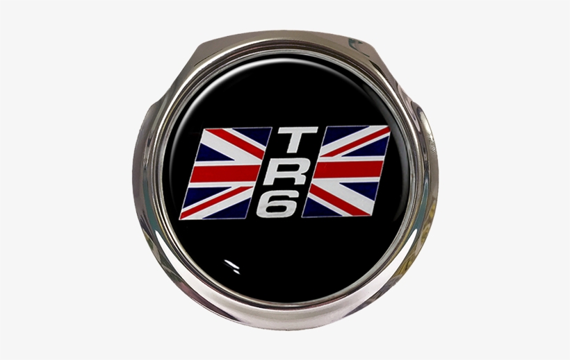 Tr6 Union Jack Car Grille Badge With Fixings - Triumph, transparent png #9060265