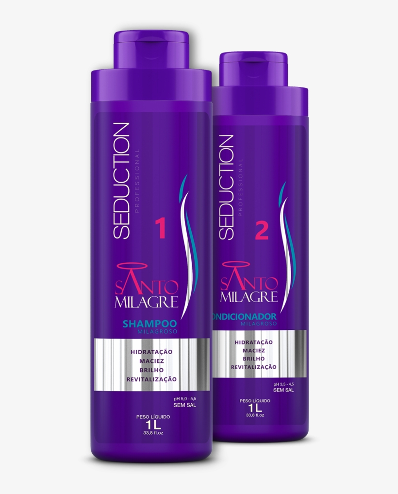 Kit Seduction Shampoo Condicionador Santo Milagre Eico - Linha Seduction Santo Milagre, transparent png #9060823