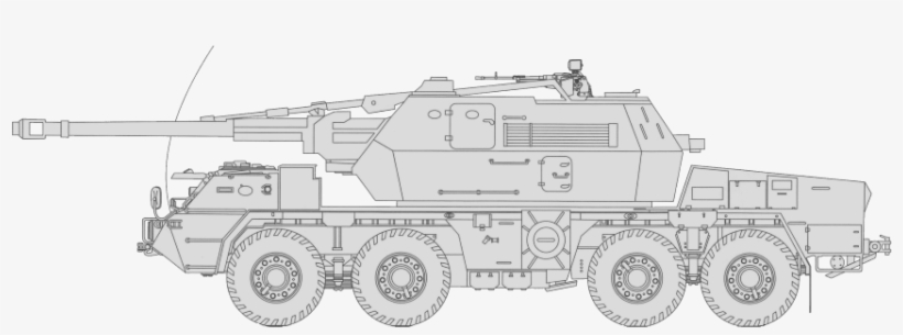 15cm Sfh T-25 Dana - Wheeled Self Propelled Howitzer Drawings, transparent png #9061575