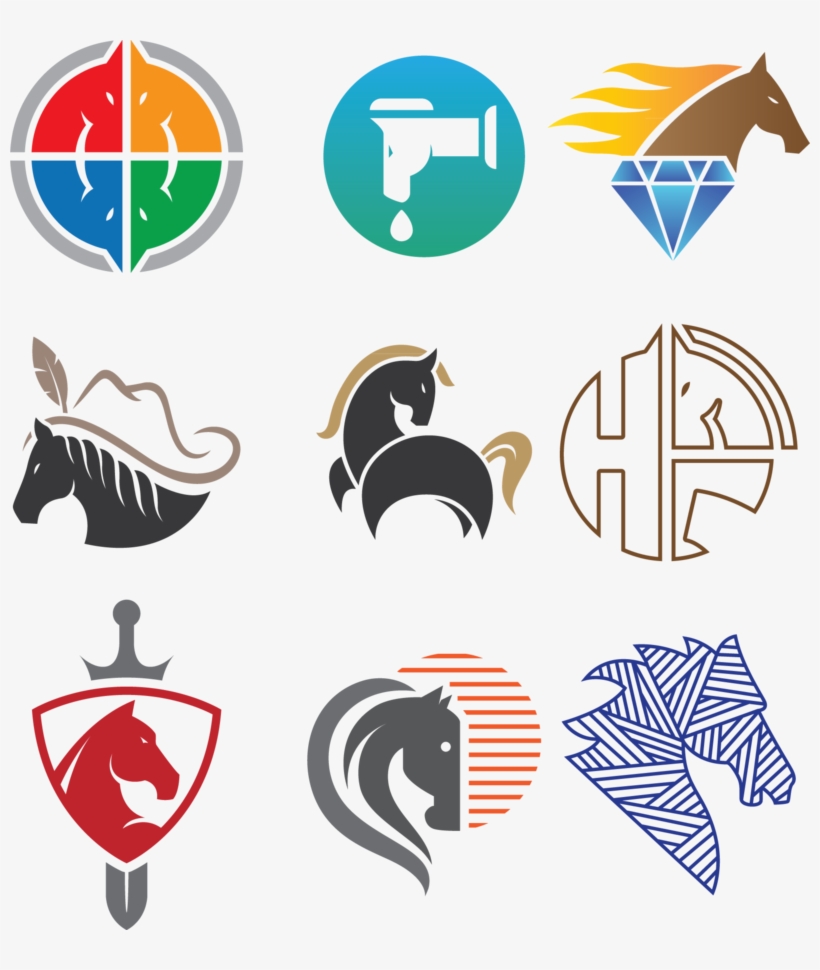 Logo Horse Vector Design Illustration Free Clipart - Clip Art, transparent png #9061645