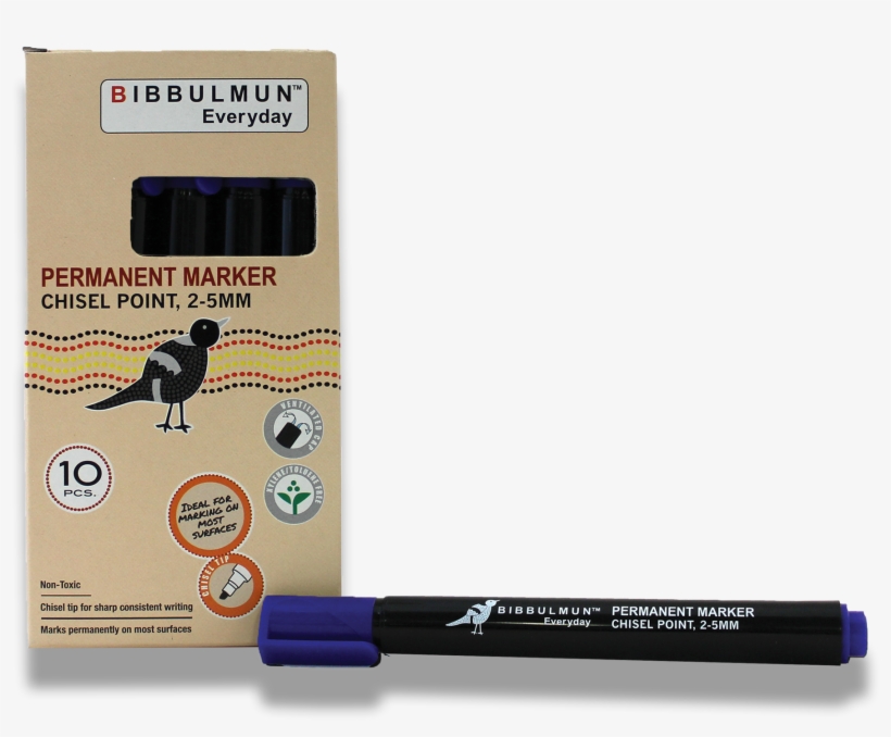 Permanent Marker Chisel Point 12-pack Blue - Black Cat, transparent png #9065002