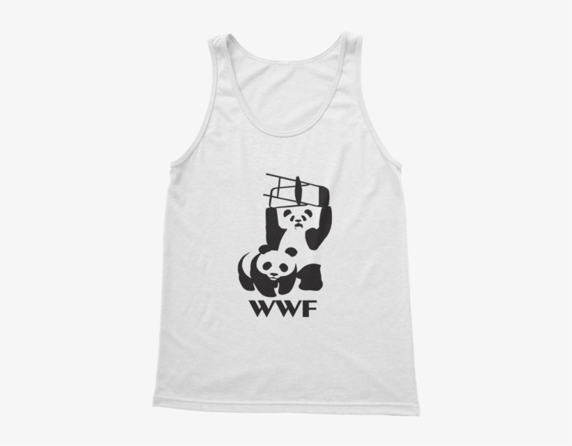 Wwf ﻿classic Adult Vest Top - Panda Wwe, transparent png #9065807