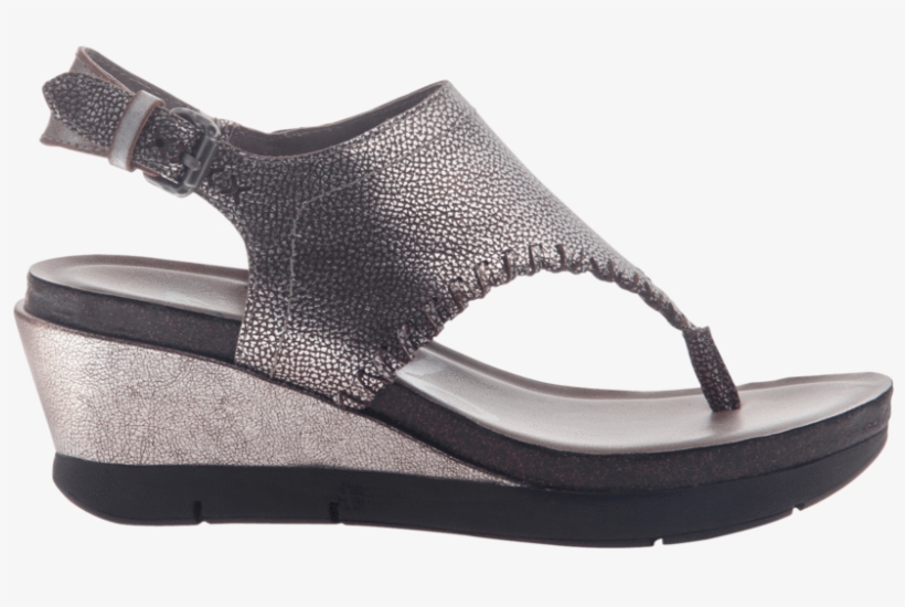 Womens Thong Wedge Sandal Meditate In Silver - Sandal, transparent png #9067210