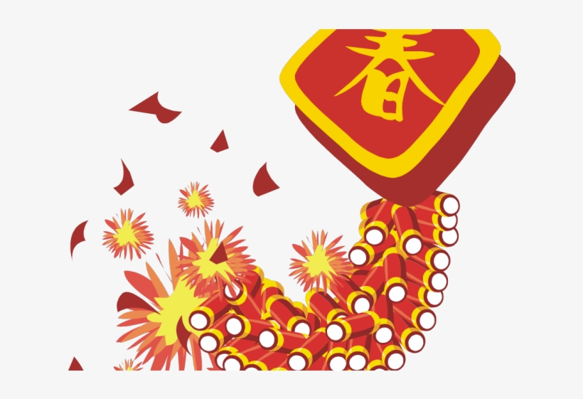 China Clipart Fire Cracker - Blessed Chinese New Year, transparent png #9067401