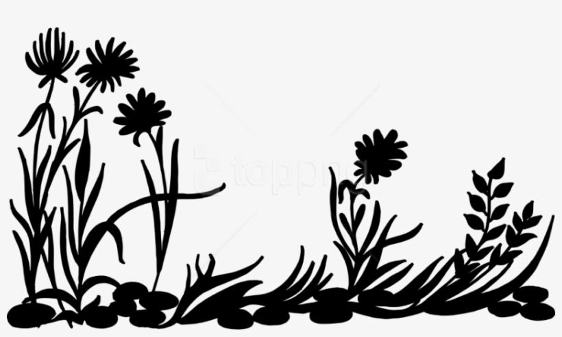 Free Png Nature Background Silhouette Png - Flower Silhouette No Background, transparent png #9067472