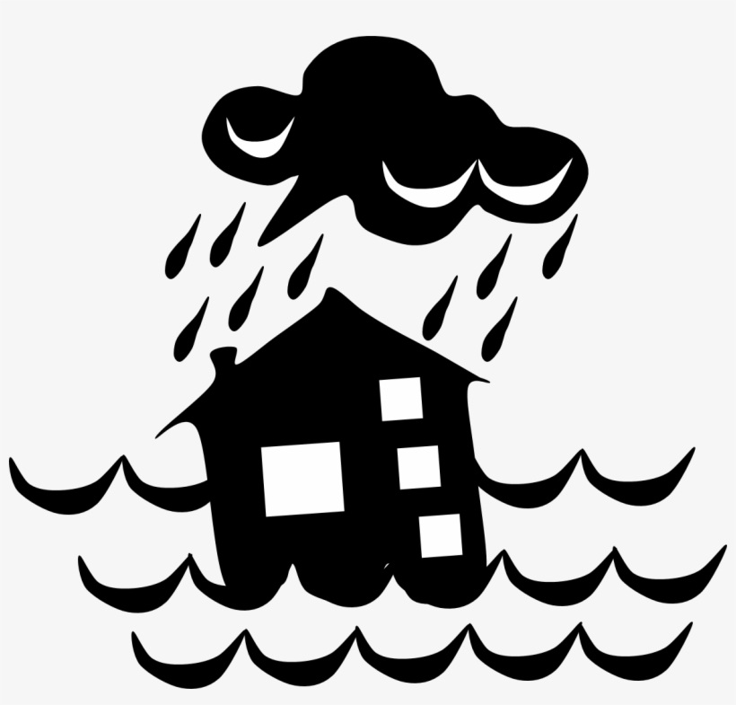 Natural - Clipart Flood Black And White, transparent png #9067574