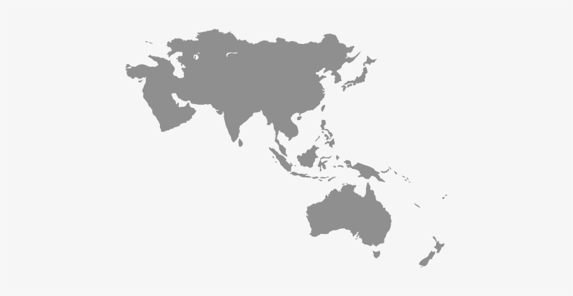 Choose Currency Or Continent - Asia Pacific And Middle East Map, transparent png #9069782