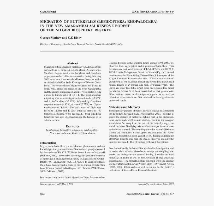 Pdf - Butterflies Of The Indian Region Wynter Blyth Free, transparent png #9070807