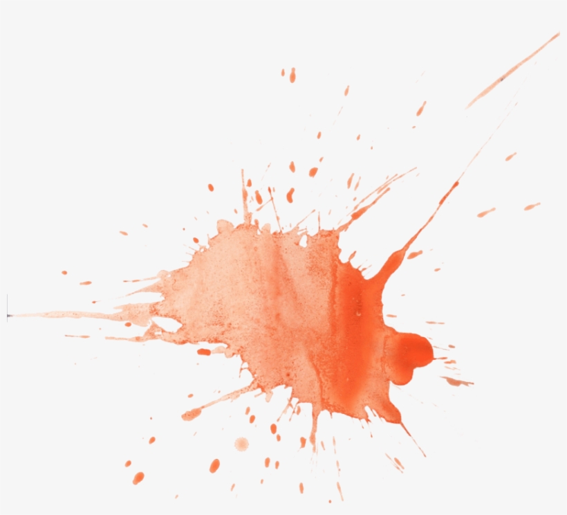 Free Png Watercolor Splashes Png Png Image With Transparent - Splatter Watercolour Orange, transparent png #9071317