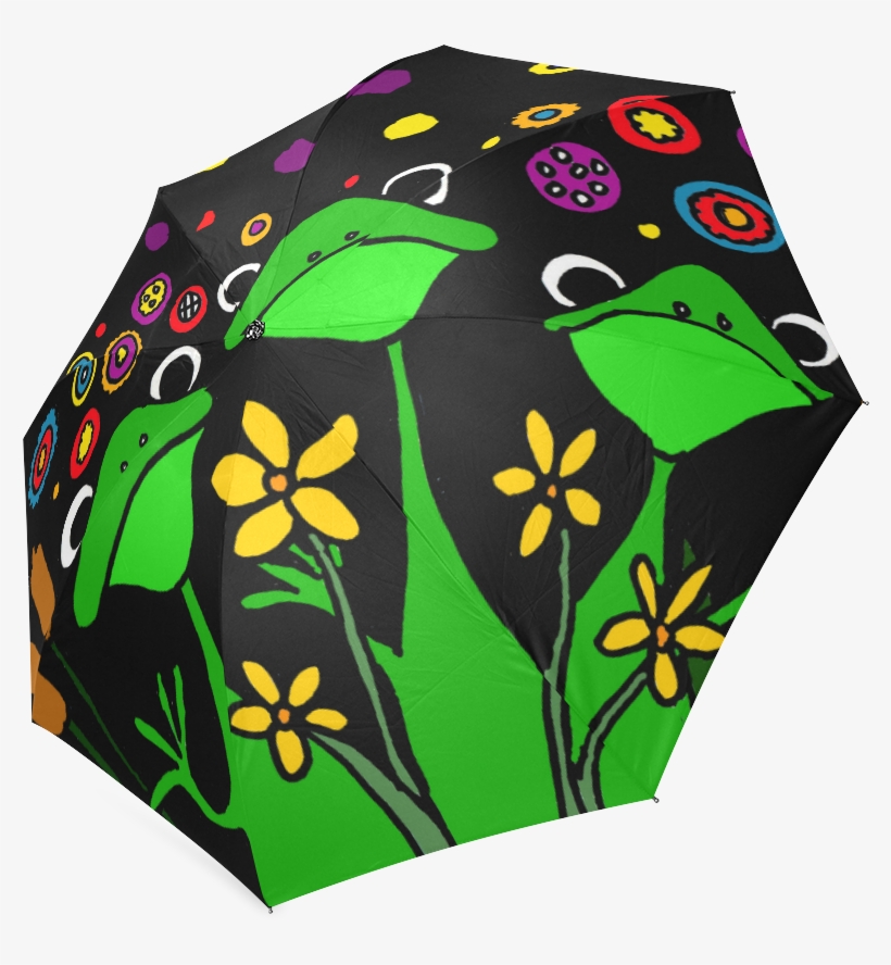 Cute Tree Frogs Abstract Art Foldable Online - Umbrella, transparent png #9072416