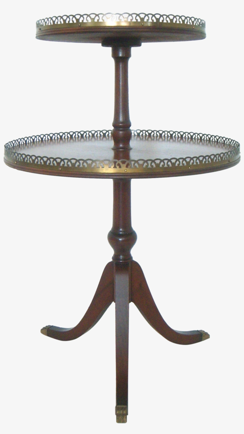 #ferguson #sidetable #mahogany #brass #circular #tiered - Bar Stool, transparent png #9072631