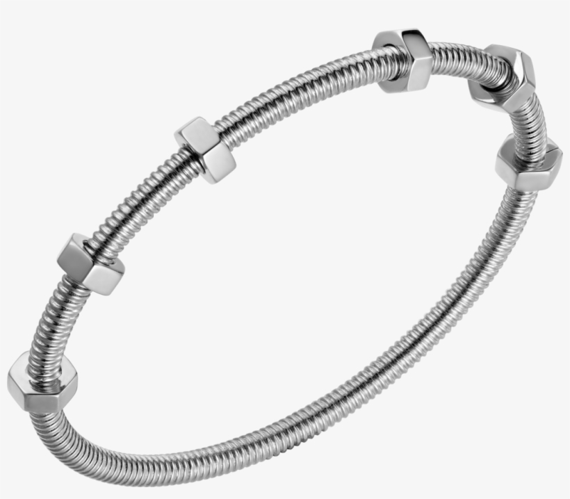 Ecrou De Cartier Bracelet White Gold - Ecrou De Cartier Bracelet, transparent png #9073644