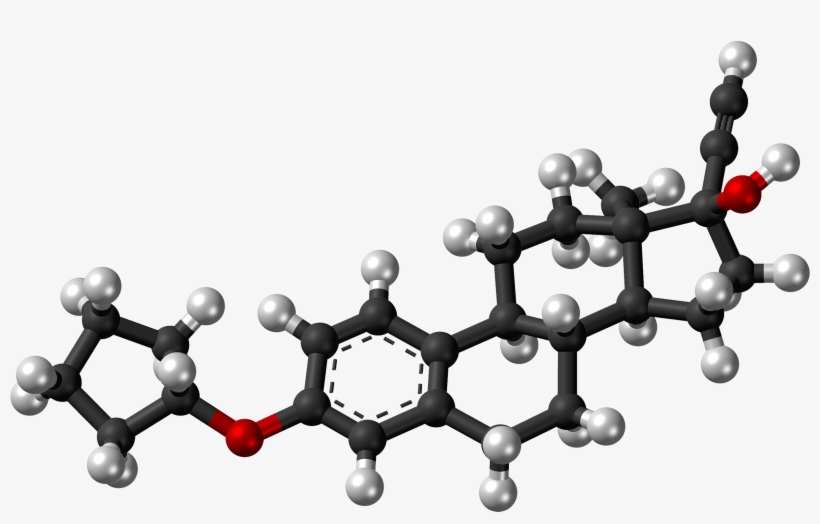 Quinestrol Molecule Ball - Estradiol Png, transparent png #9073884