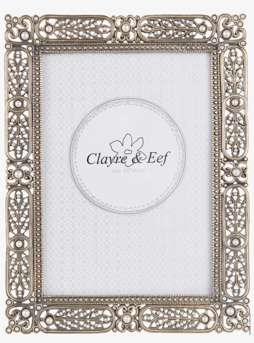 Clayre&eef Photo Frame Pearls - Picture Frame, transparent png #9073929