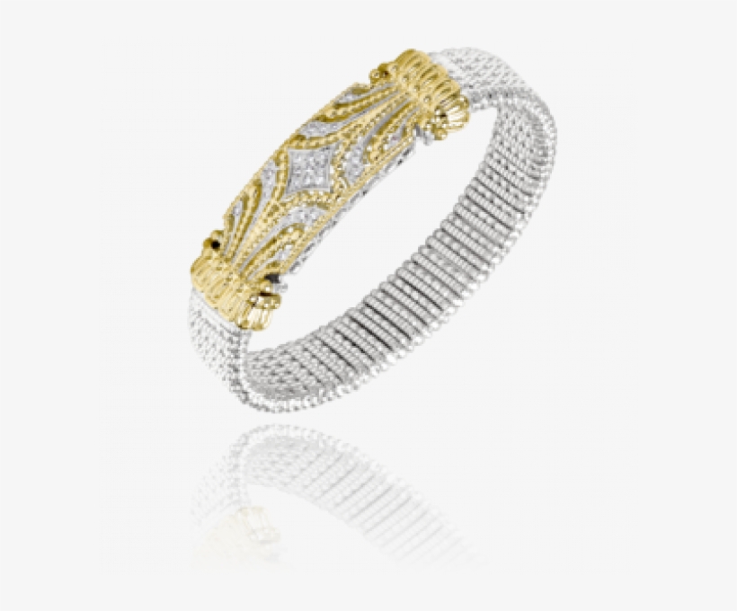 Sterling Silver &14kt Gold Bracelet 22608d12 - Bangle, transparent png #9074204