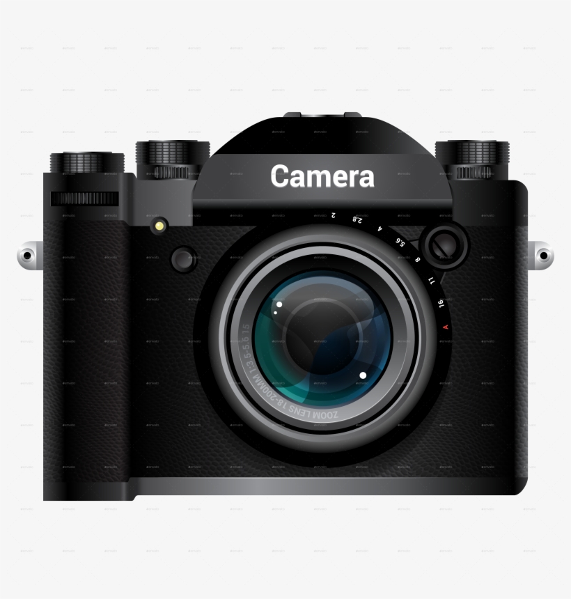 Camera Vector 2 Colors By Videph Graphicriver - Mirrorless Interchangeable-lens Camera, transparent png #9074614