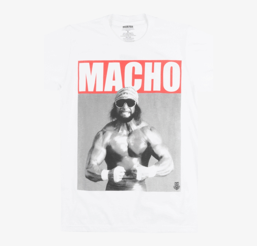 Wwe Macho Man T-shirt Randy Savage Wrestling Tee Licensed - Professional Boxing, transparent png #9075061