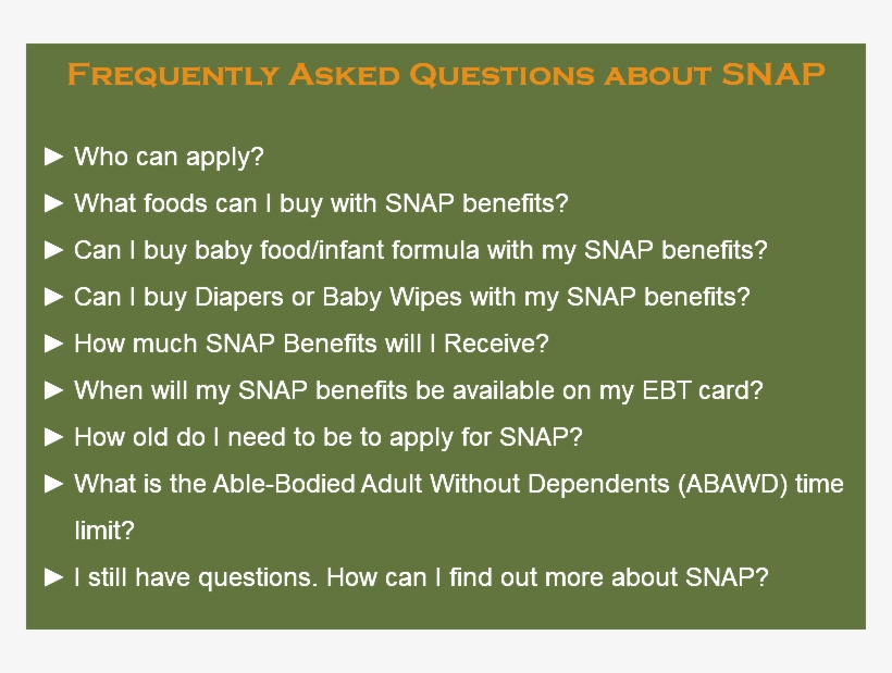 Frequently Asked Questions About Snap Who Can Apply - Tap Snap Or Nap, transparent png #9077106