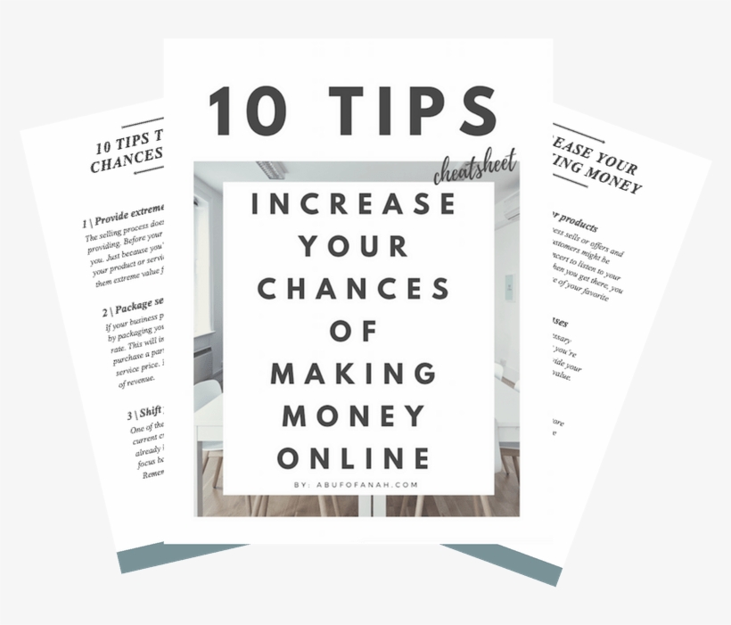 To Increase Your Chances Of Making Money Online - Poster, transparent png #9077628