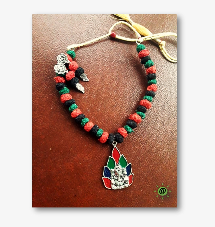 Handicrafts German Silver Neck Piece Set - Bead, transparent png #9077899