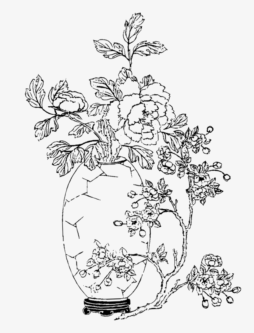 Flower Vase Drawing - Vase Line Drawing, transparent png #9078312