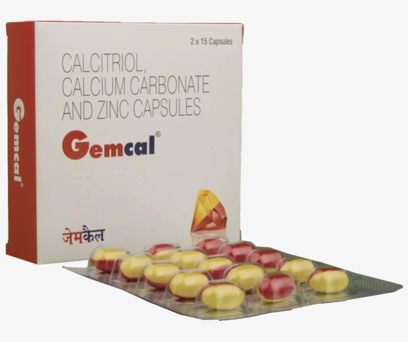 Gemcal Capsule Price Buy Online Medicine India Gemcal - Gemcal Capsule, transparent png #9078410