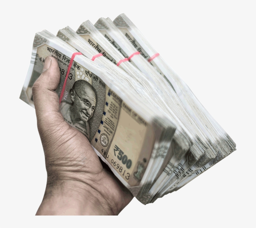 India Currency In Hand, transparent png #9078748