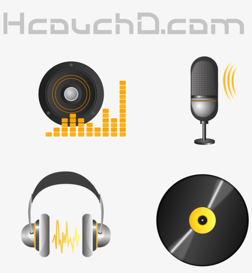 تحميل أيقونات الموسيقية مجانا { Vector / Png } - Headphones, transparent png #9079333