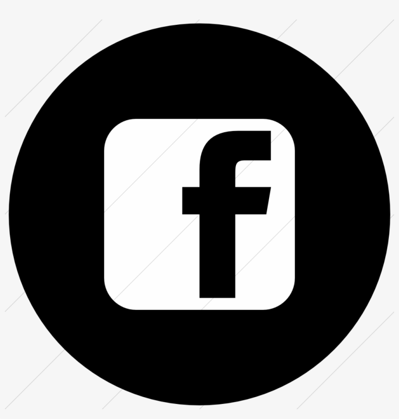 Facebook Logo Black And White Circle - Linkedin Logo Black Round, transparent png #9080091