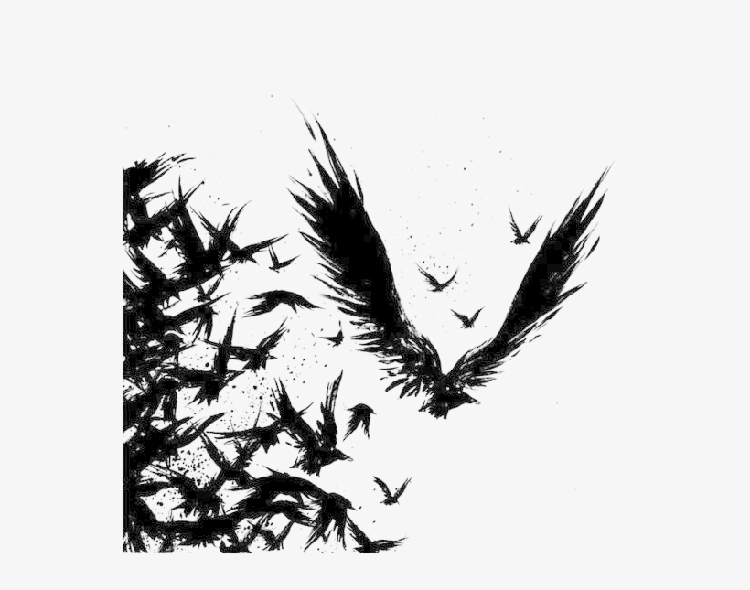 Tattoo Crow Common Odin Drawing Raven Clipart - Raven Black Tattoos, transparent png #9080289