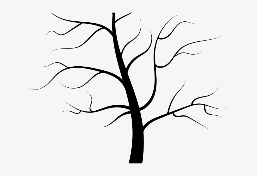 Barren Clipart Tree Stem - Silhouette Of Tree Stem, transparent png #9080349