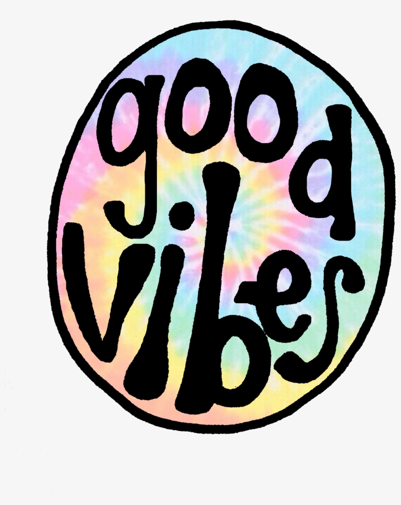 Groovy Tie Dye Good Vibes Circle - Good Vibe Png, transparent png #9080759