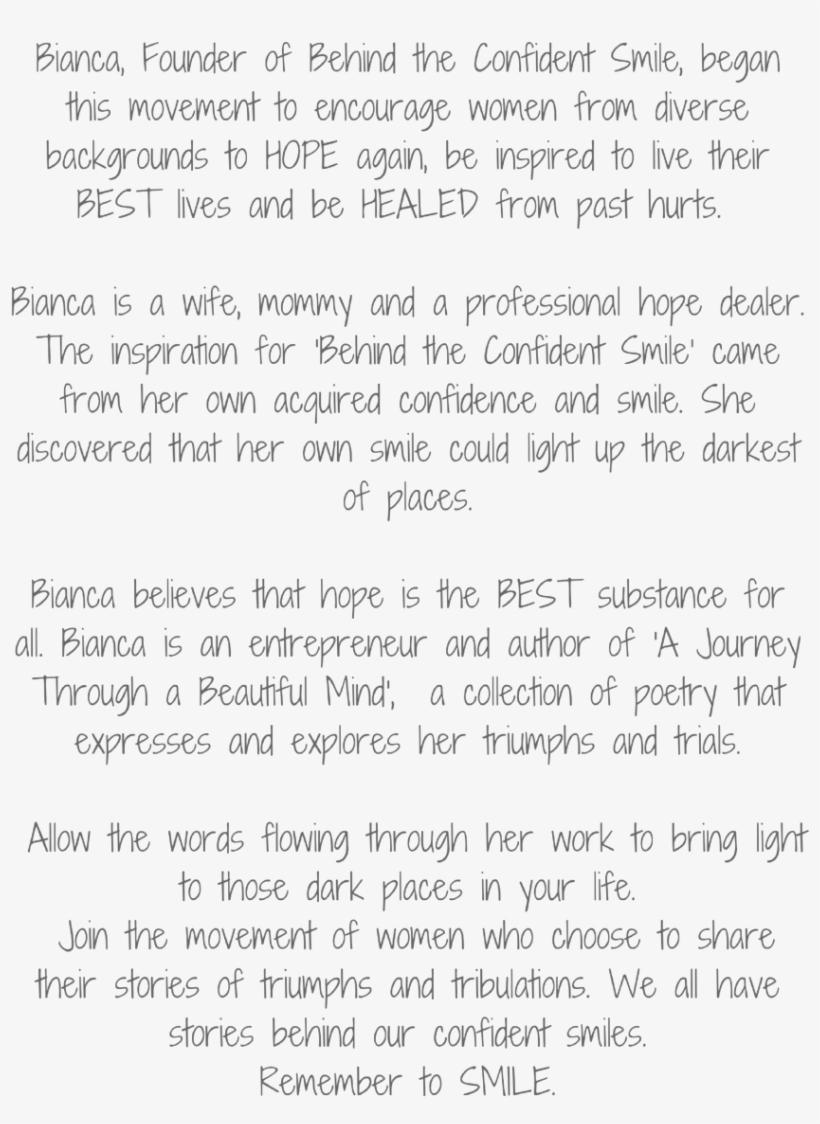 Bianca Bio Title - Document, transparent png #9081769