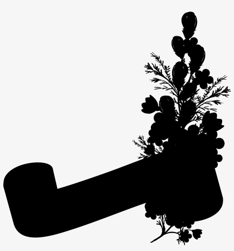 Leaf Flowering Font Silhouette Plant Free Download - Silhouette, transparent png #9081773