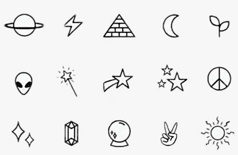 #tumblr #simple #star #stars #planet #planets #galaxy - Cute Little Easy Doodles, transparent png #9081907